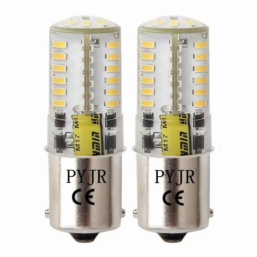 PYJR Ba15s 1156 1141 1003 7506 12V Led Bulbs, Single Contact Bayonet Base, 5W Warm White 3000K 500Lm, Water-Resistant Led Bulb, for Rv, Trailer, Campe, Boat, Landscape bulbs. (Pack of 2)