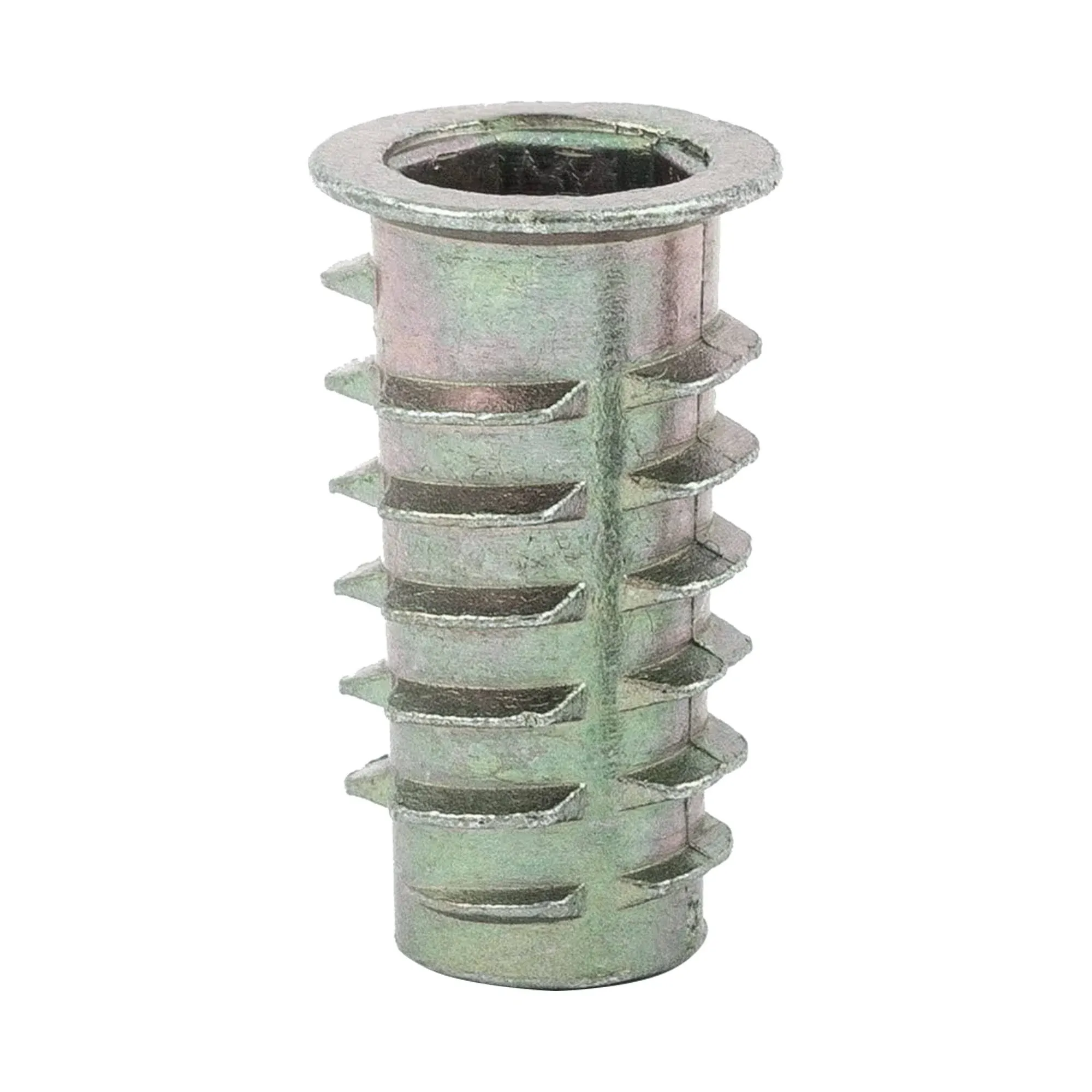 E-Z Lok Threaded Insert Zinc Hex-Flanged 516-18 Internal Threads