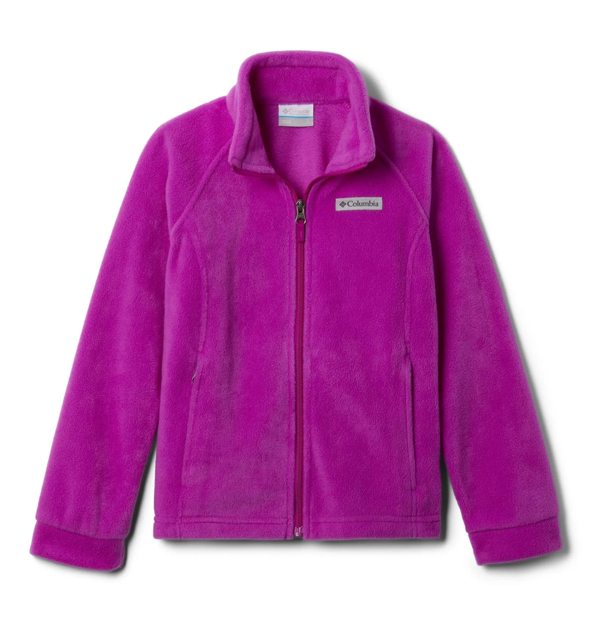 Columbia Girls' Benton Springs Fleece Jacket, Medium, Bright Plum