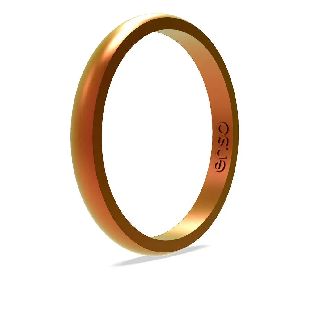 Enso Rings Halo Legend Silicone Ring - Made in The USA - an Ultra Comfortable, Breathable, and Safe Silicone Ring - Men's and Women's Silicone Wedding Ring