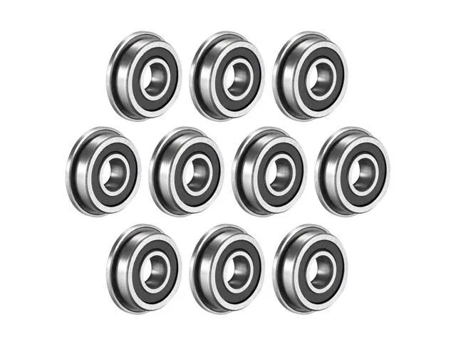 F688-2RS Flanged Ball Bearing 8x16x5mm Double Sealed Chrome Steel Bearing 10pcs