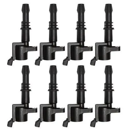 MAS Set of 8 Straight Boot Ignition Coils Pack Compatible with Ford F150 F250 Super Duty Explorer Expedition Lincoln Mercury 4.6L 5.4L 6.8L Replacement for DG511 C1541 FD508