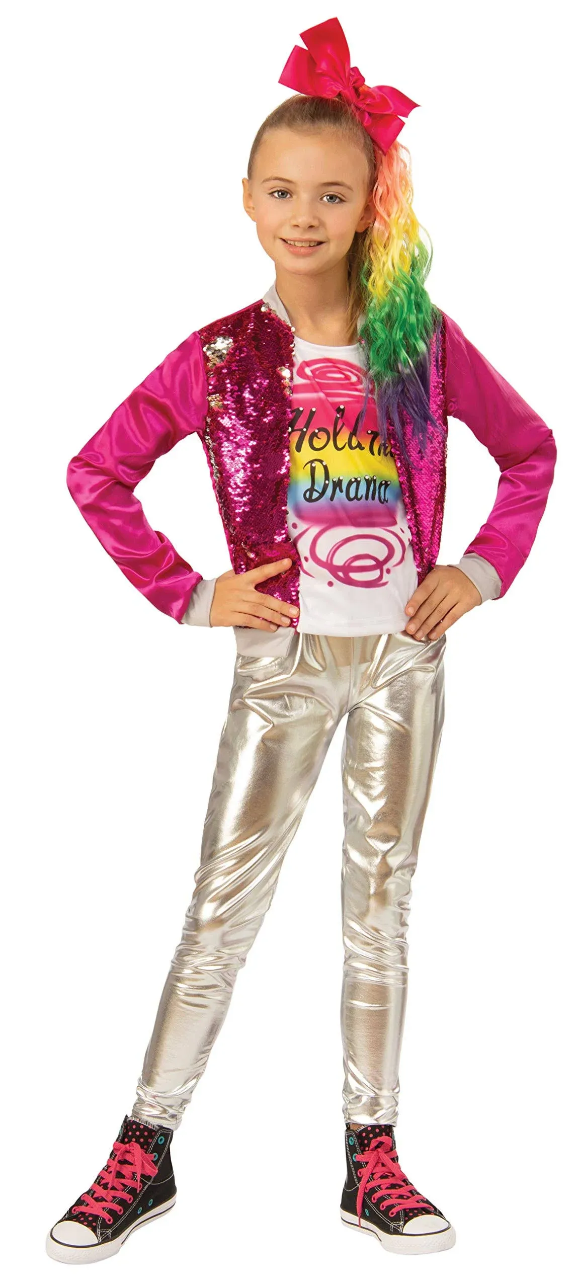 Girls Jojo Siwa Hold The Drama Costume Rubie's Multicolor Small