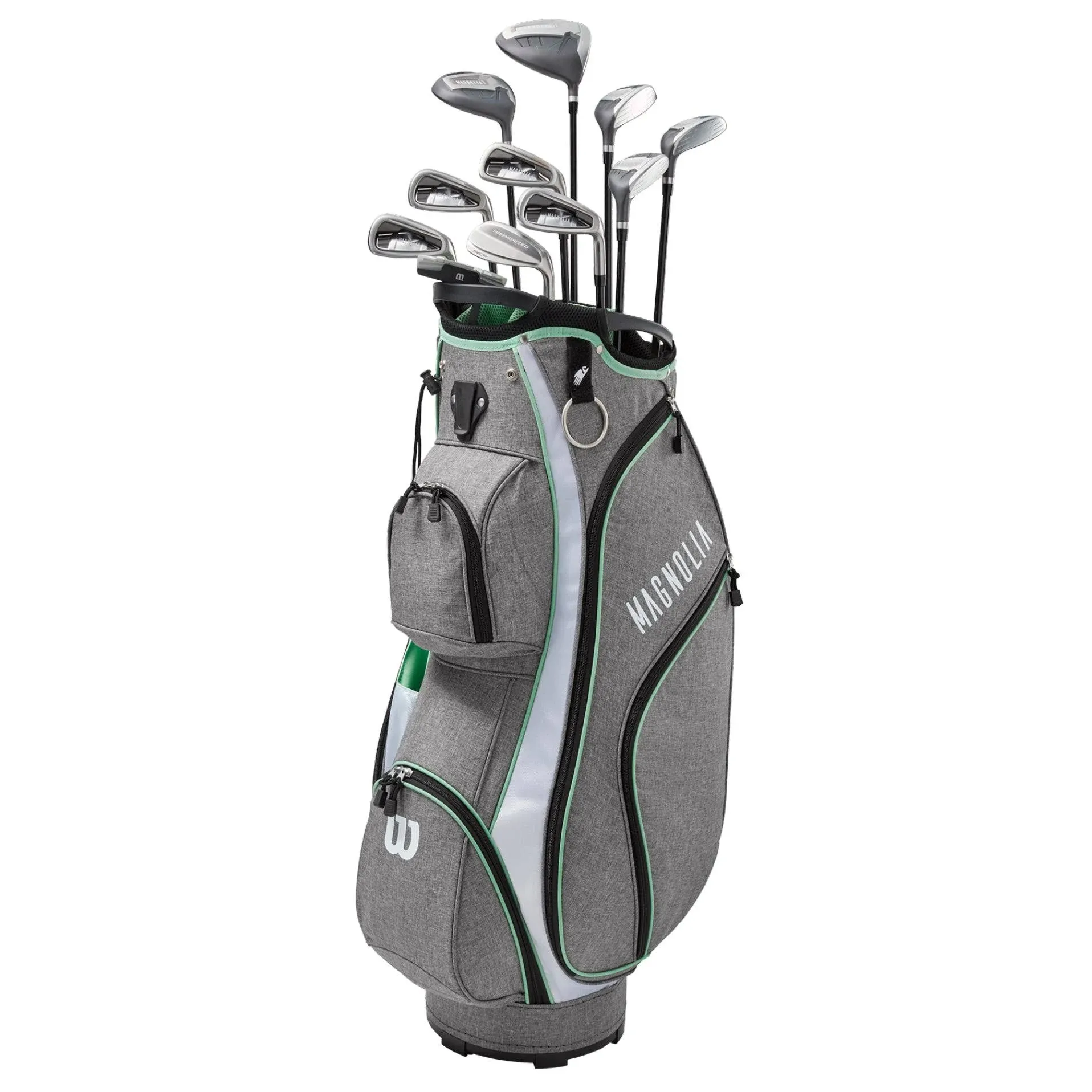 Wilson Magnolia Complete Cart Bag Package Set - Women's Grey / Mint Standard Right Hand