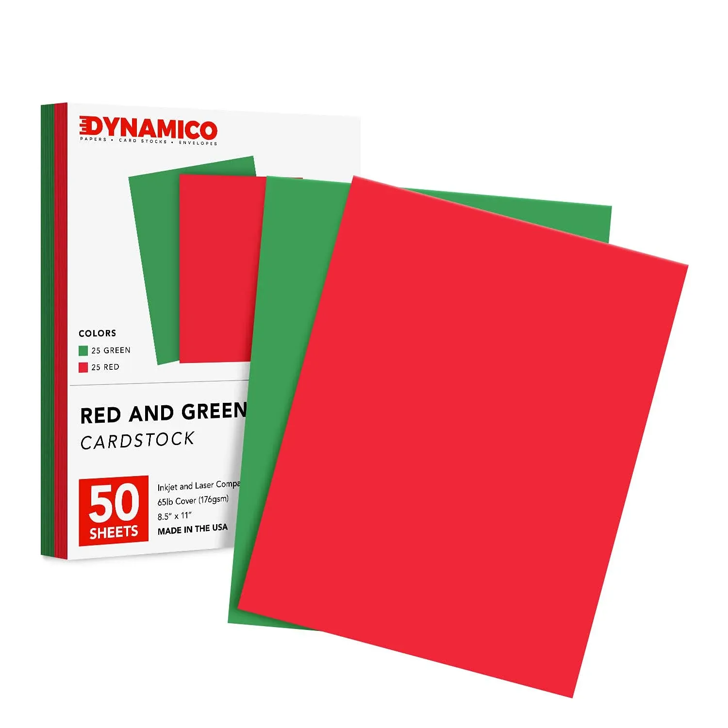 Dynamico and Green Holiday Color Cardstock, Card Stock Paper for Christmas and ...