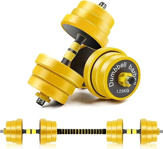 Adjustable Weights Barbell Dumbbells Set, 2 in 1 Weights Dumbbells 