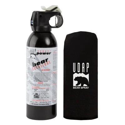 UDAP Pepper Power Super-Magnum Bear Spray with Hip Holster