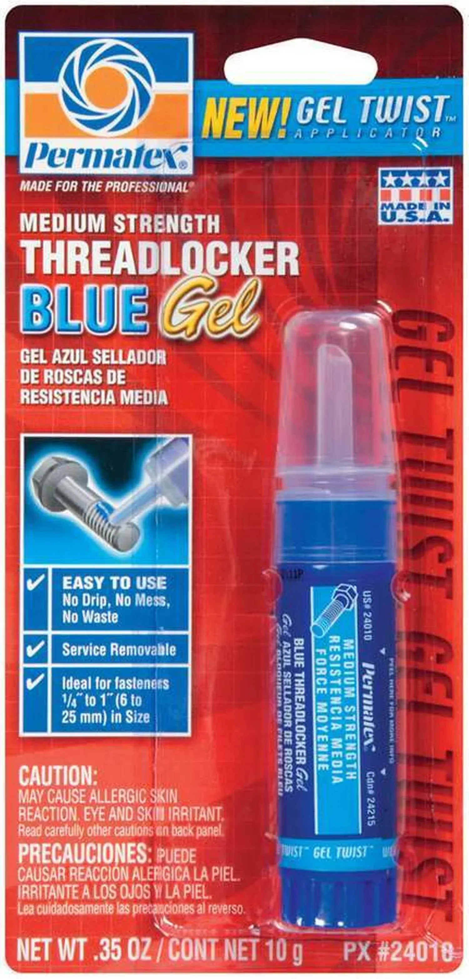 PERMATEX Blue Threadlocker Gel Tube 10g 24010