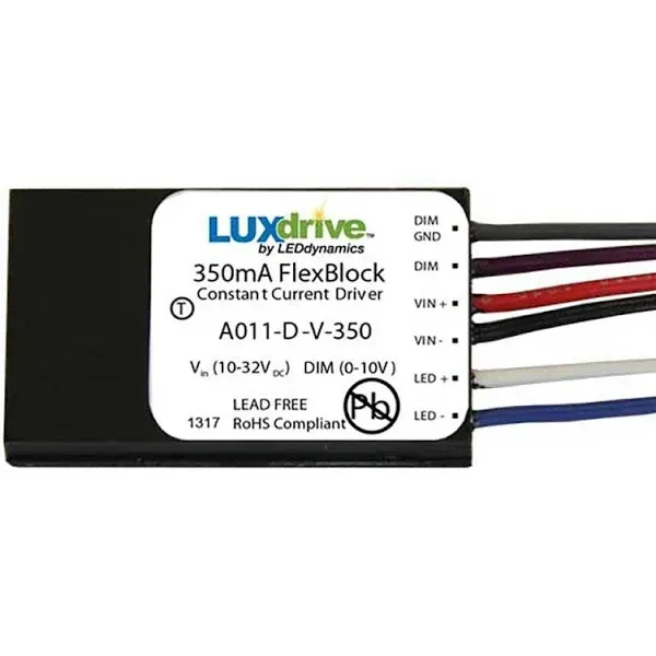 Luxdrive FlexBlock - 350mA Constant Current LED Driver with Dimming, Size: One Size