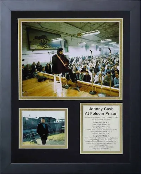 Legends Never Die Johnny Cash At Folsom Prison Collectible | Framed Photo Col...