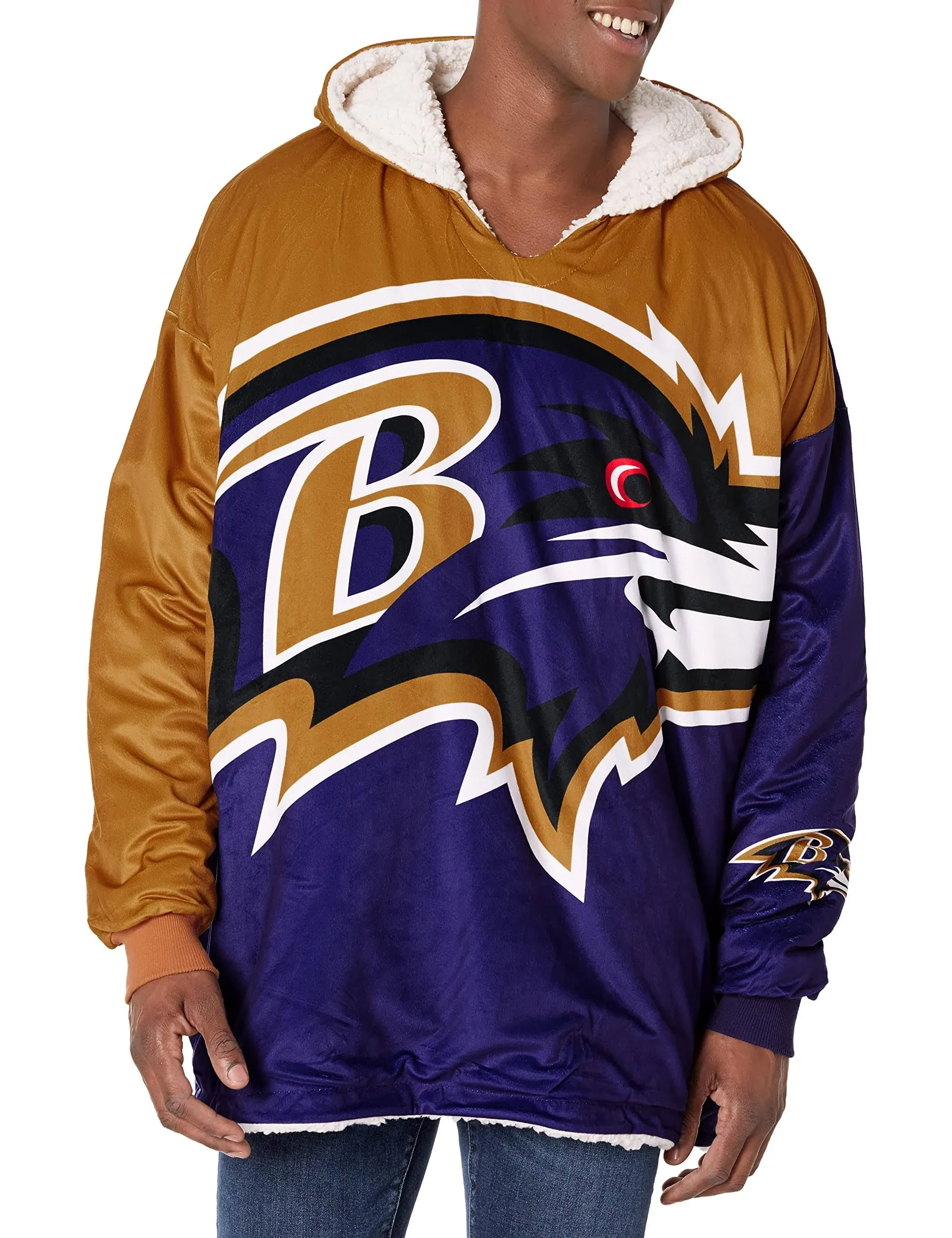 Baltimore Ravens NFL Reversible Colorblock Hoodeez