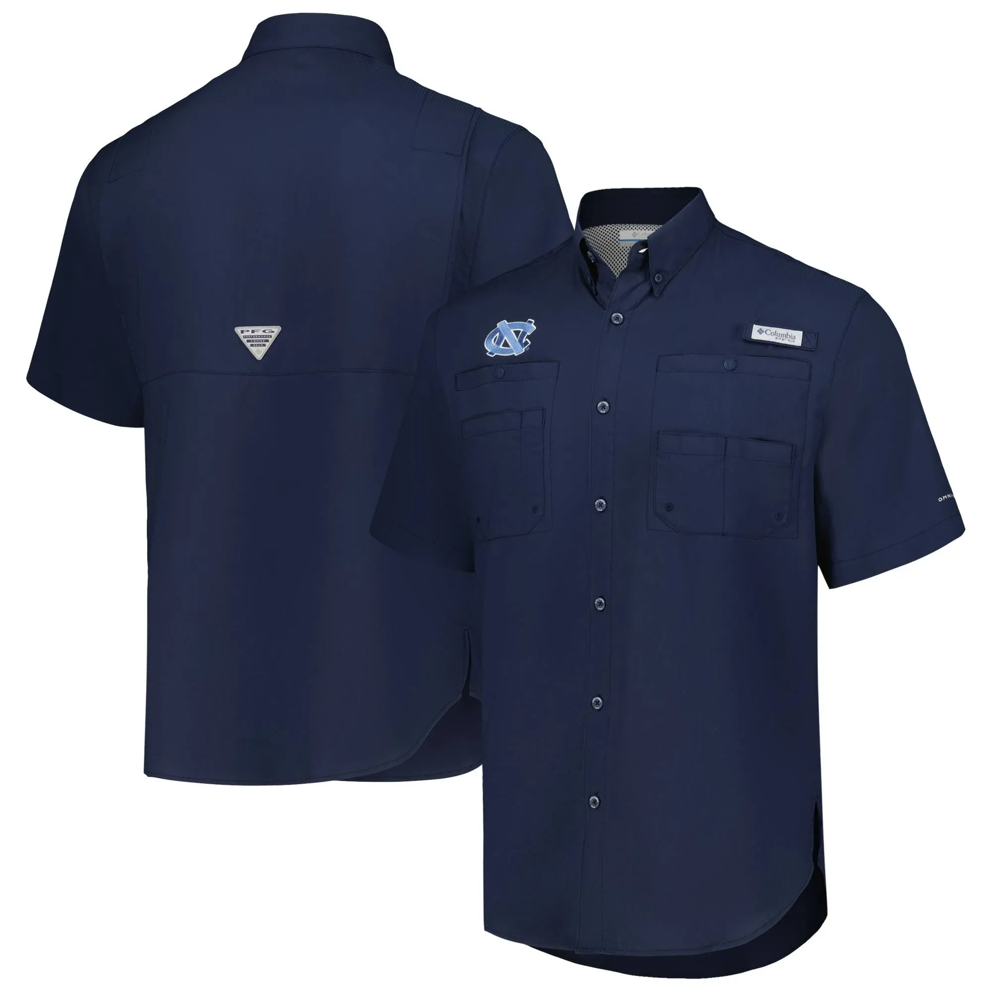 Columbia Navy North Carolina Tar Heels Bonehead Button-Up Shirt