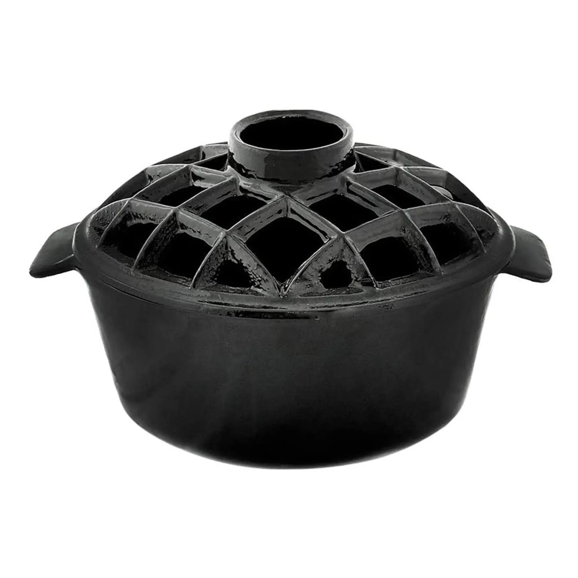 Minuteman T-50-BK 2.2 Quart Enamel Steamer Lattice Top in Black