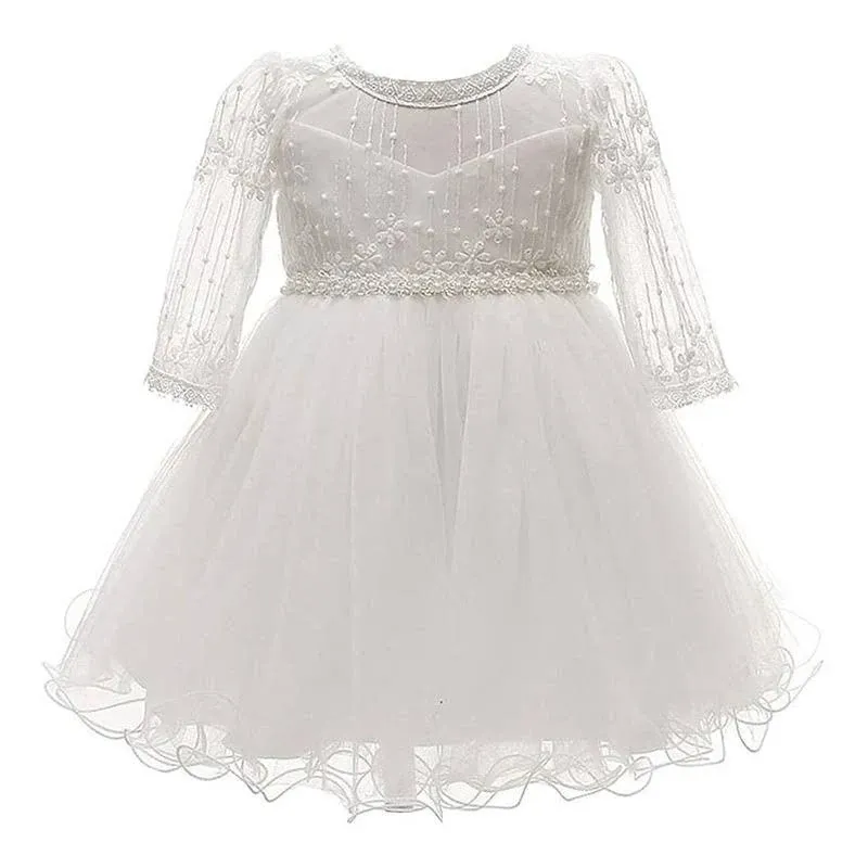 Happy Cherry Infant Baby Girls Lace Party Dress Christening Baptism Dresses