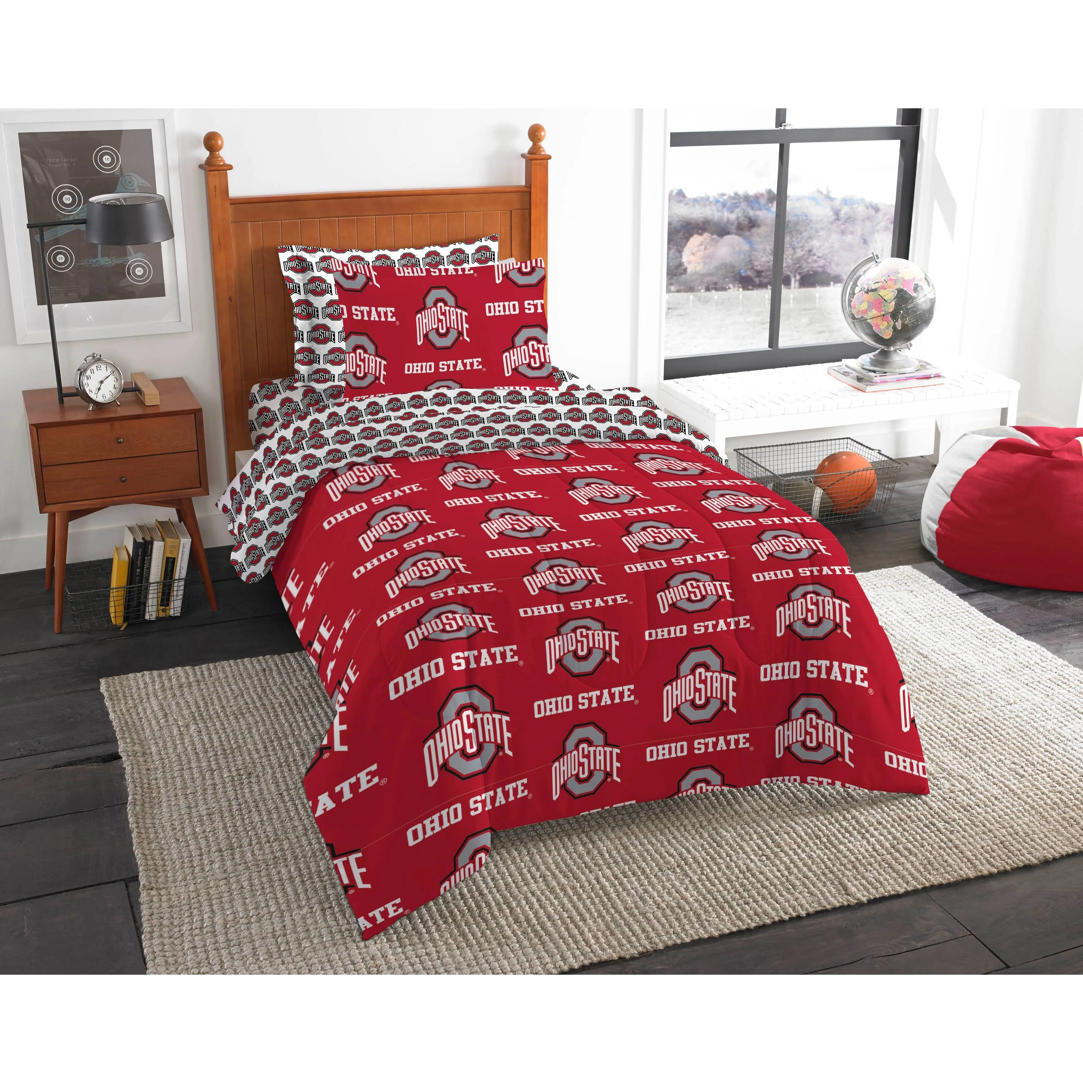 Ohio State Buckeyes 5 Piece Twin Bed in a Bag Set