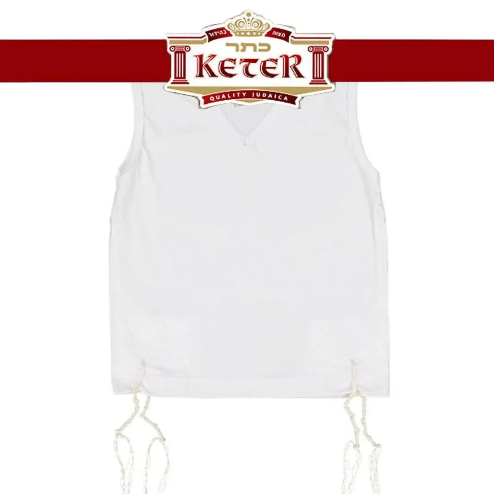 Perf-Tzit Undershirt Tzitzis Keter V-Neck Size 24 Ashkenazi Meyuchad