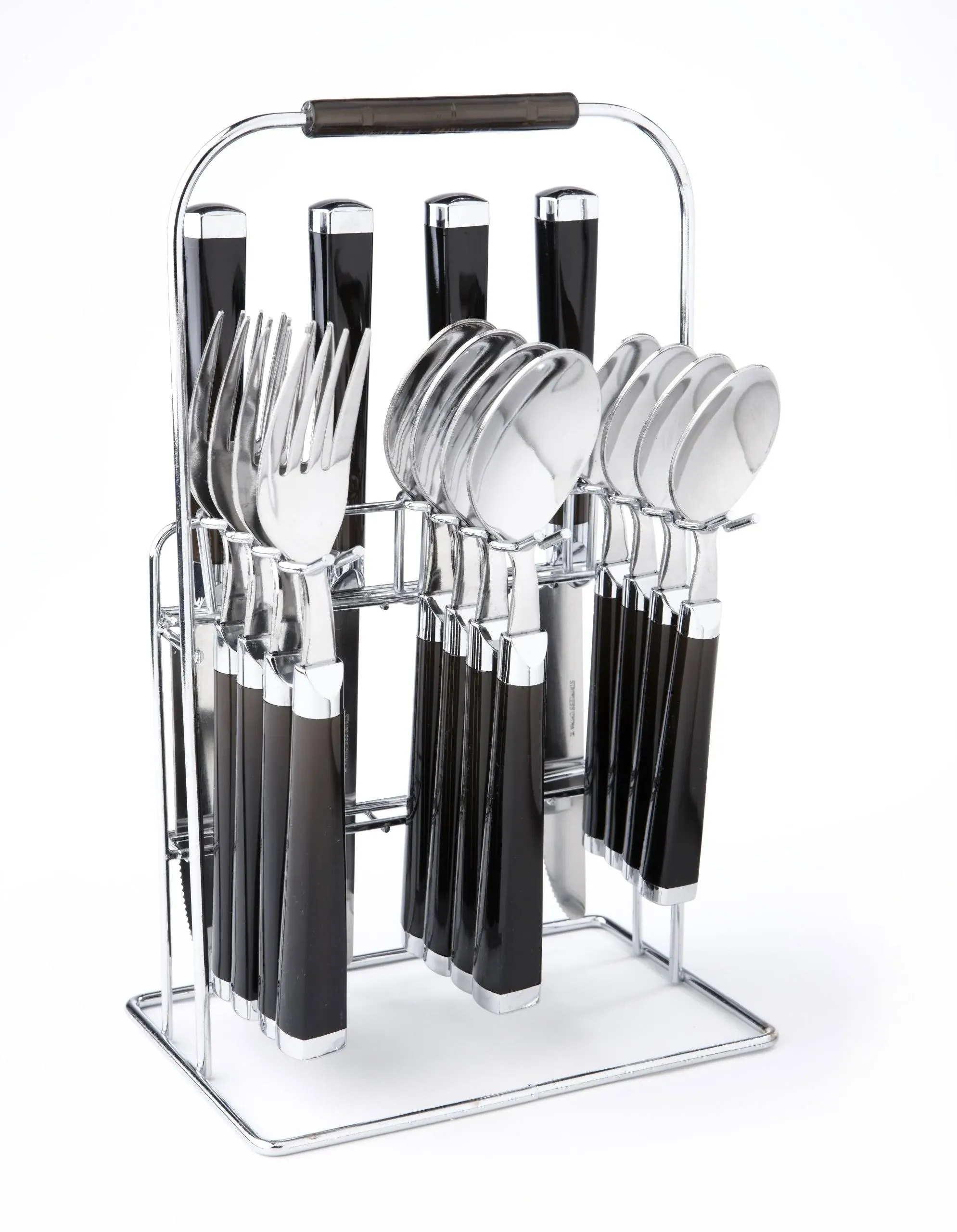 Cambridge Silversmiths  Temptation Black 16-piece Set With Rack