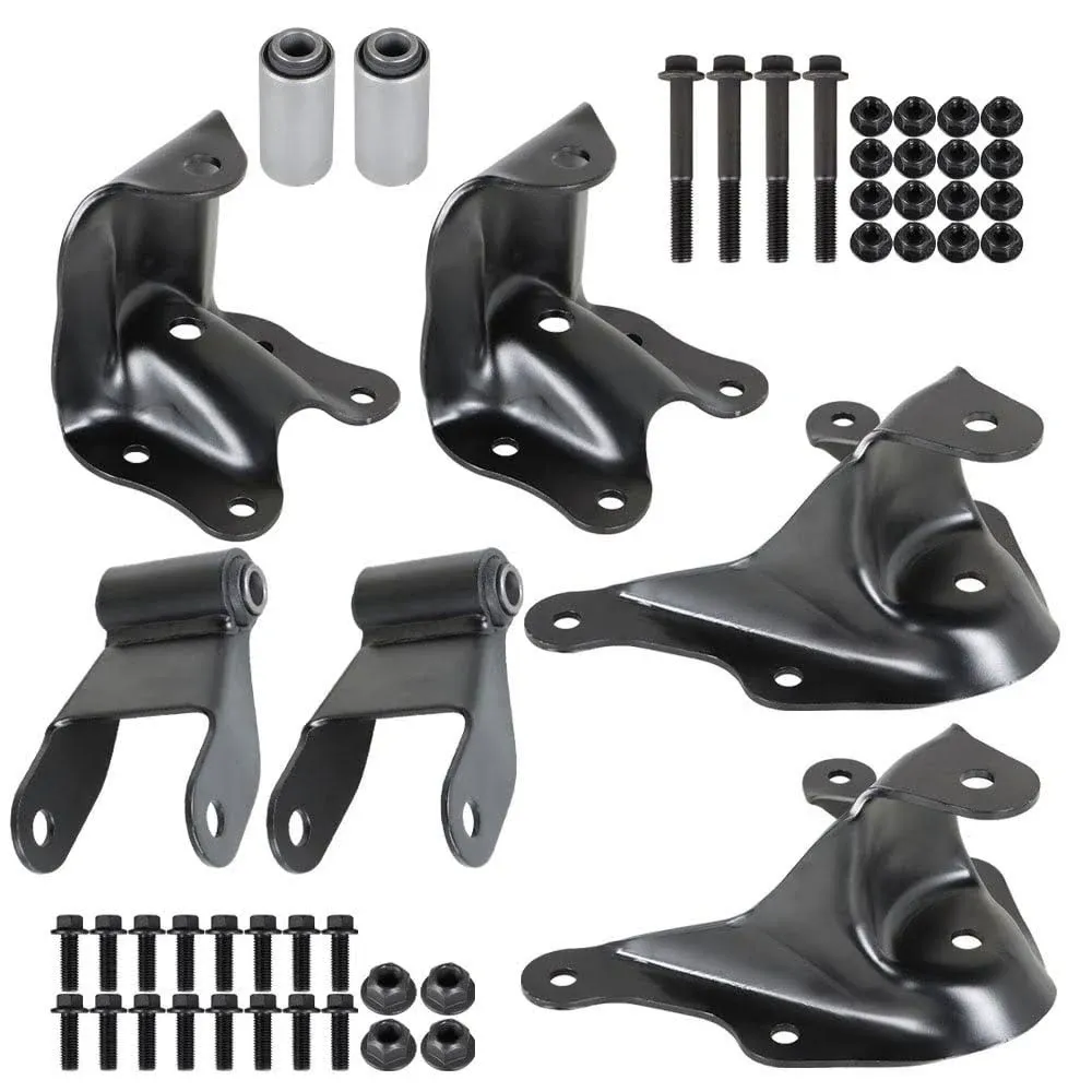 Labwork Leaf Spring Shackle & Bracket Kit Set Rear Replacement for 1986-1997 Ranger 722-010, 4l5z5775aa, F57z5775a