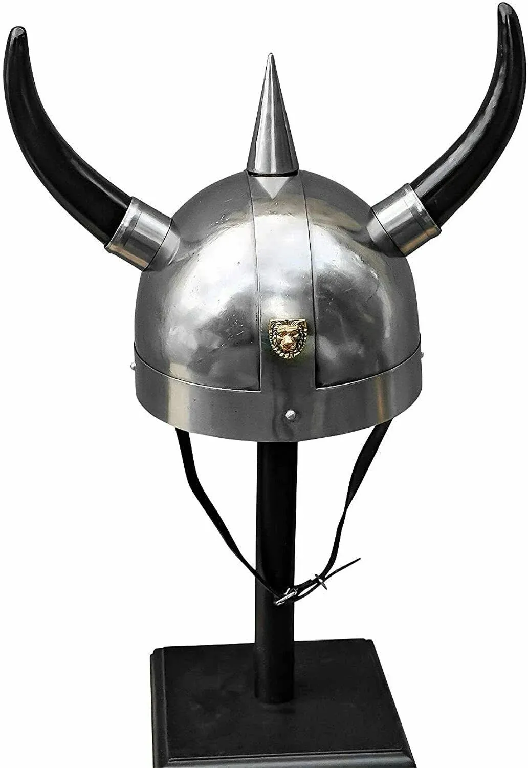 Steel Helmet Viking Horns Medieval Armor Warrior Reenactment Costume Knight Gift  | eBay