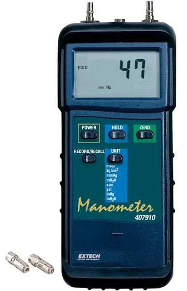 Differential Pressure Manometer 407910 Extech