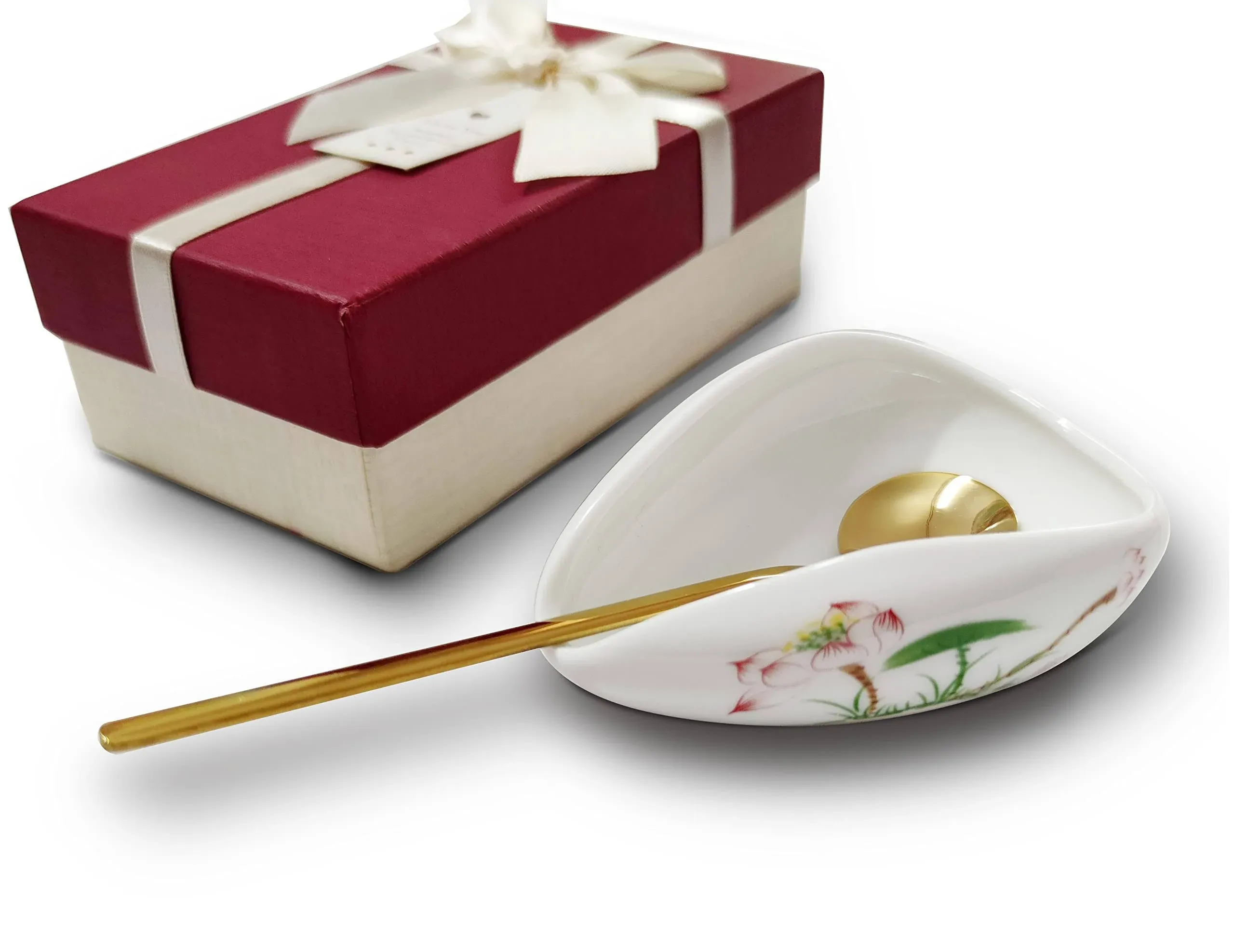 Andwarmth Coffee Spoon Rest and Golden Spoon Set-Christmas Gifts for Coffee Love