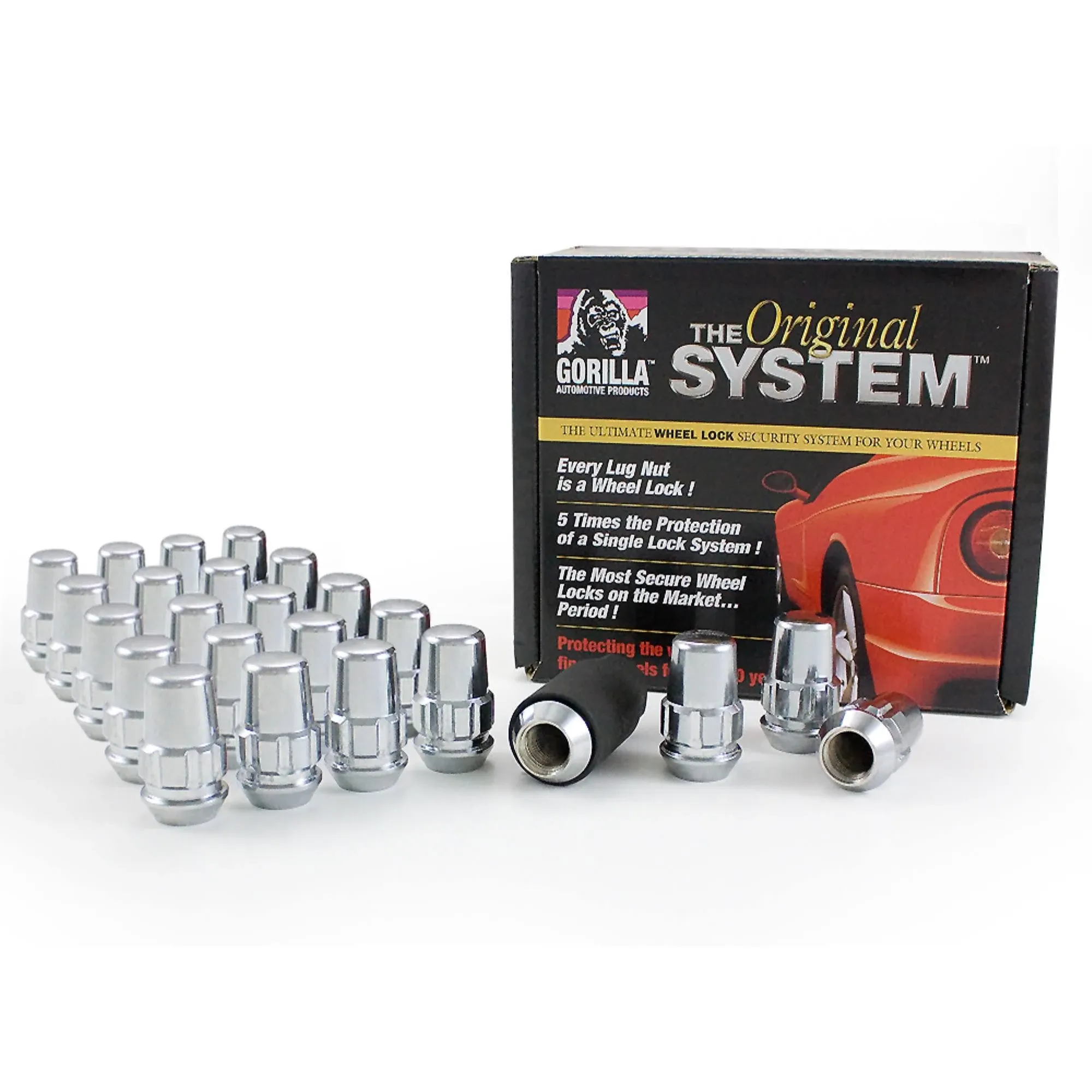 Gorilla Automotive 71644N "The System" Acorn Wheel Locks (14mm x 1.50 Thread Size) - For 6 Lug Wheels