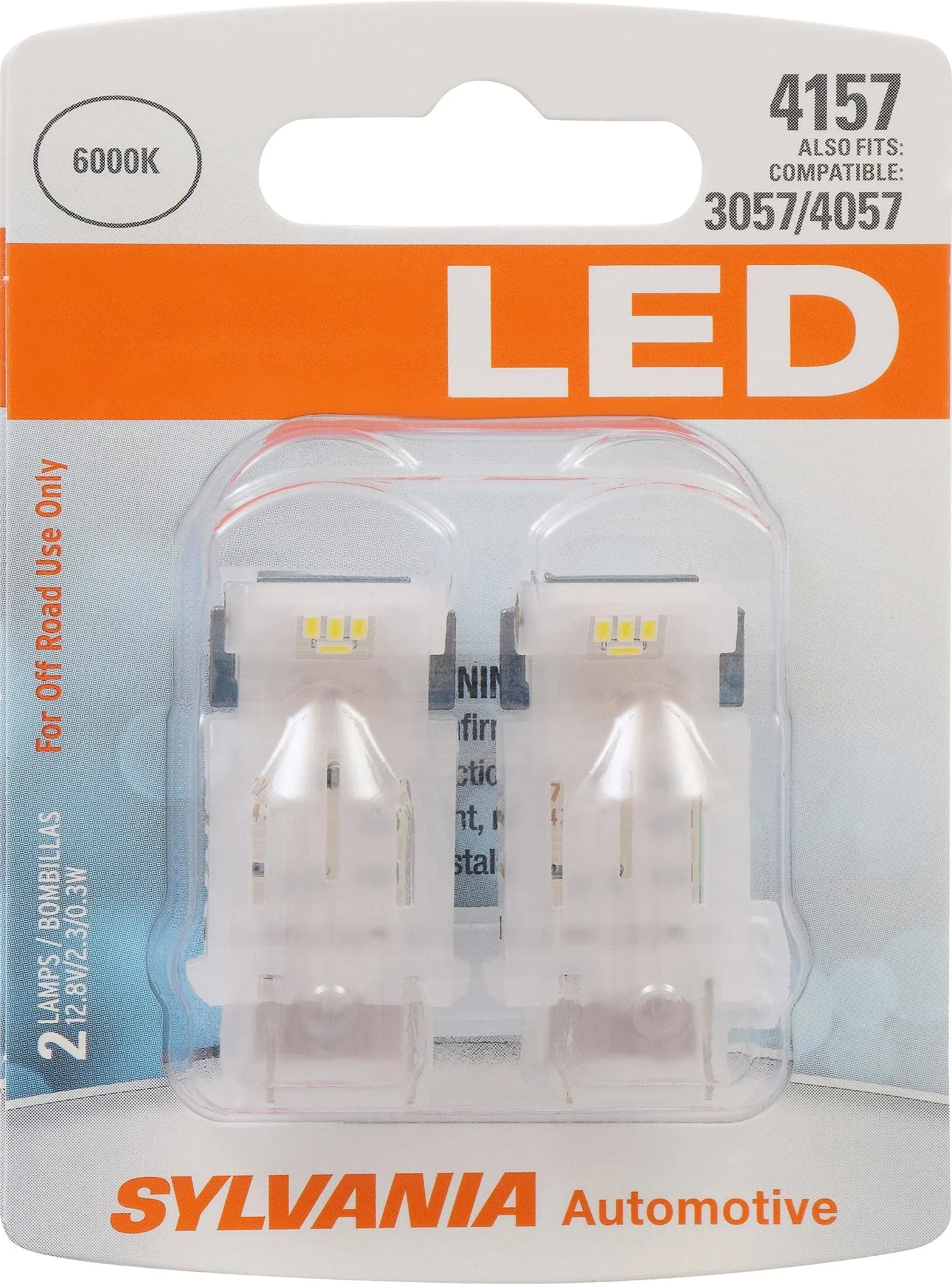 SYLVANIA - 4157 ZEVO LED Amber Bulb - Bright LED Bulb, Ideal for Park and Turn Lights (Contains 2 Bulbs)