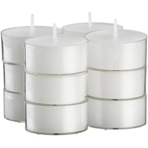 Stock Your Home White Tea Light Unscented Candles Burn 4.5 Hour Set of 50 in