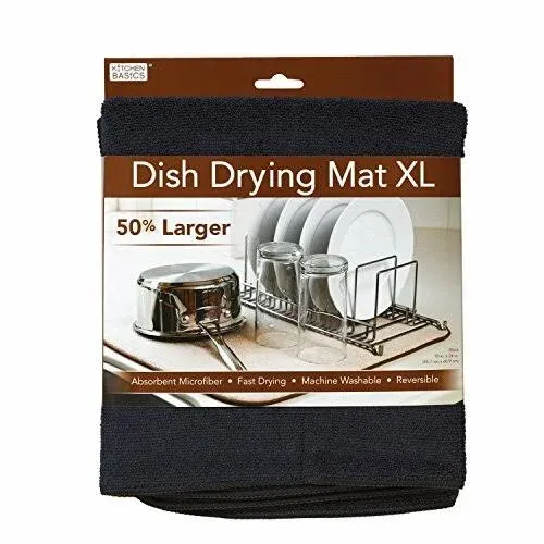 Kitchen Basics 554301 Dish Drying Mat XL Black