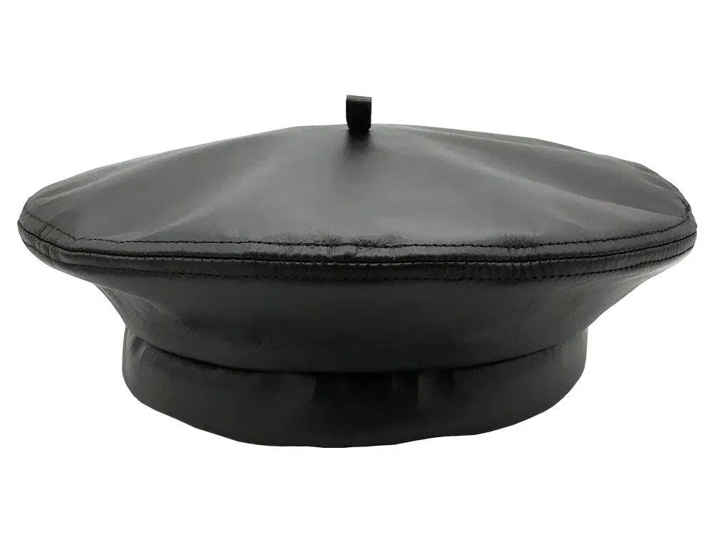 Emstate Winner Caps Unisex Cowhide Leather Beret Made in USA