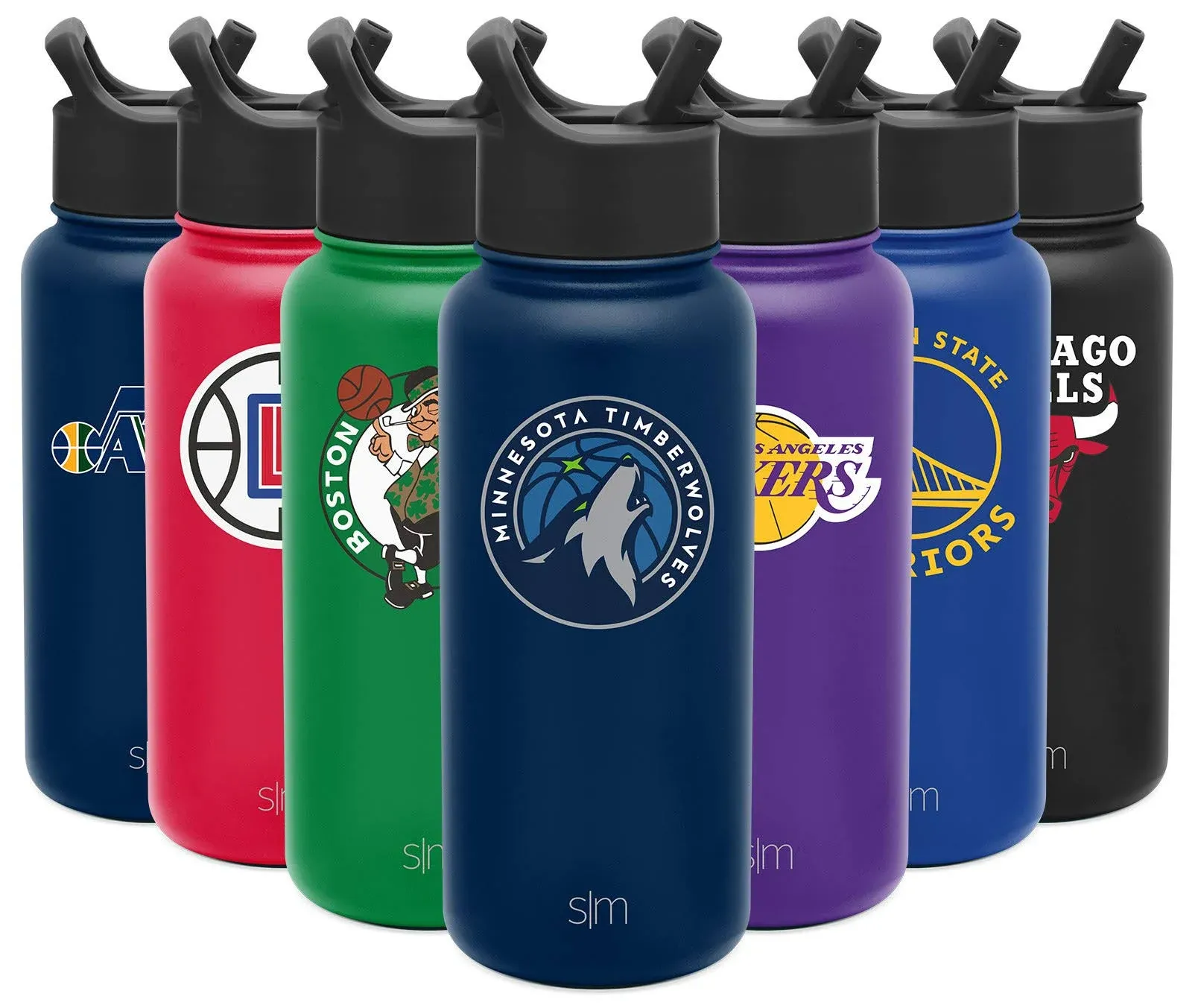 Simple Modern NBA Minnesota Timberwolves 32oz Water Bottle with Straw Lid Insulated Stainless Steel Summit