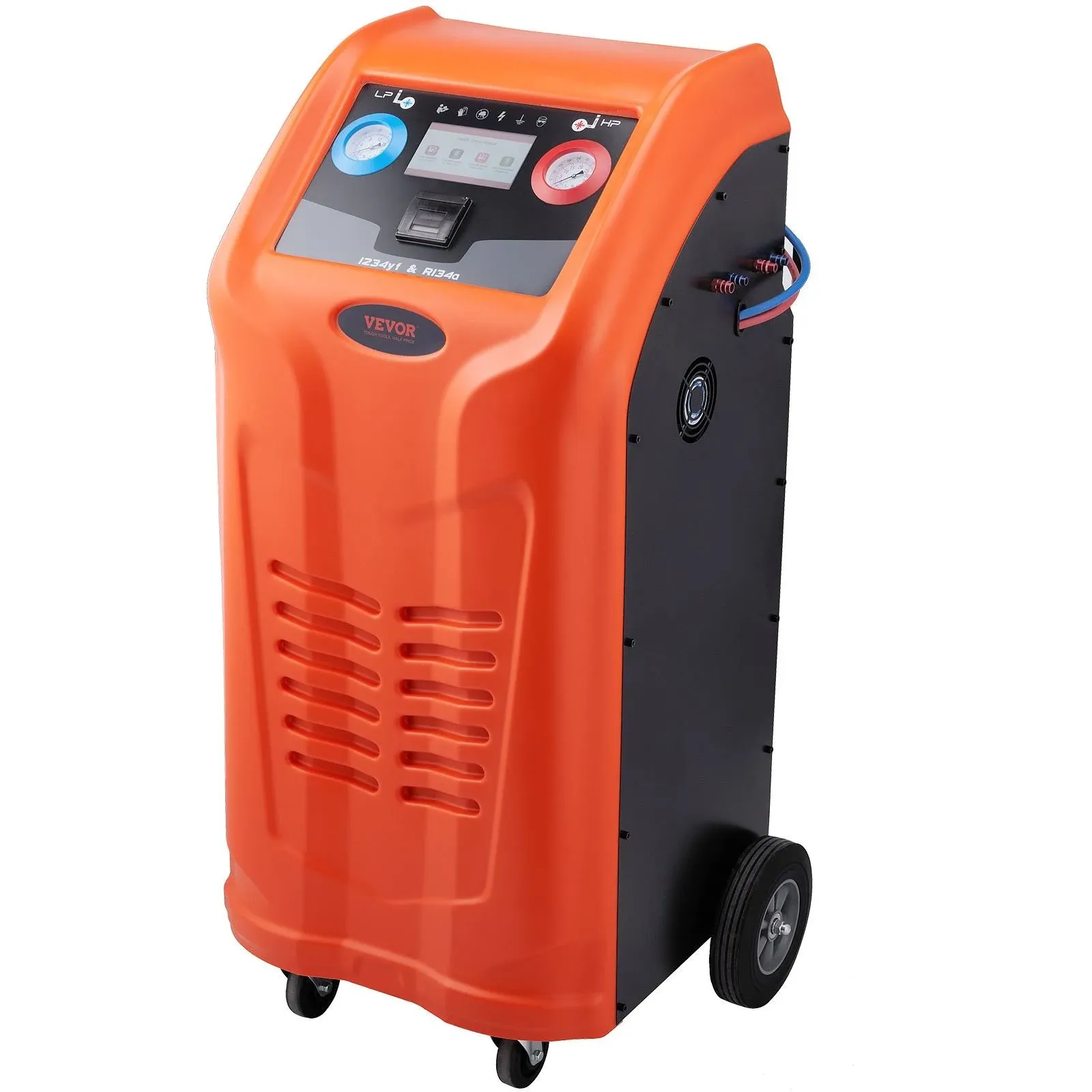 VEVOR Fully Automatic Refrigerant Recovery Machine Dual Cylinder AC Recovery Machine Kit Built in Compressor/Electronic Scale/Filter/Recovery Tank