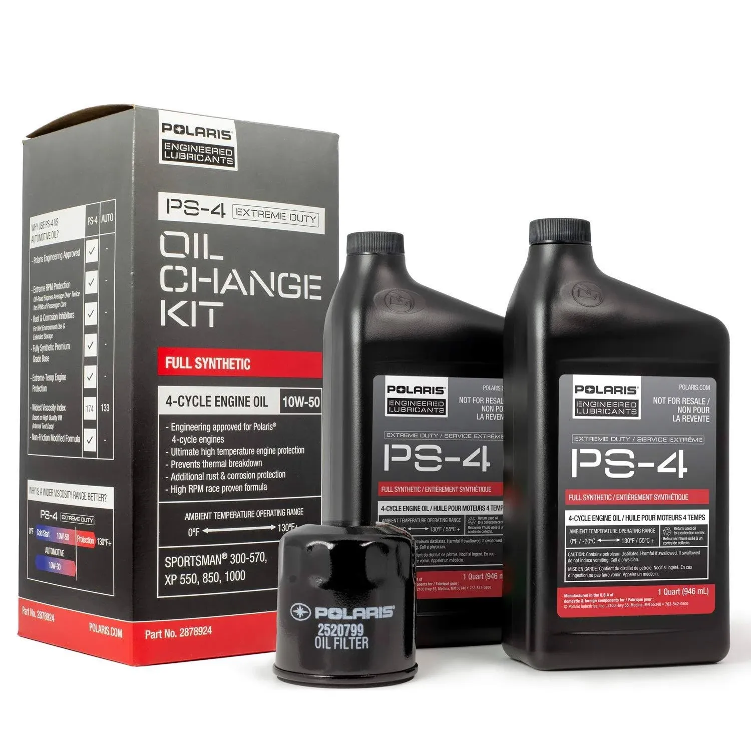 Polaris PS-4 Full Synthetic Oil Change Kit