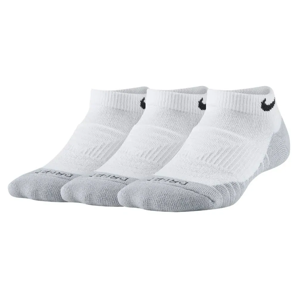 Nike Junior Dry Cushion No Show 3-Pack Socks White