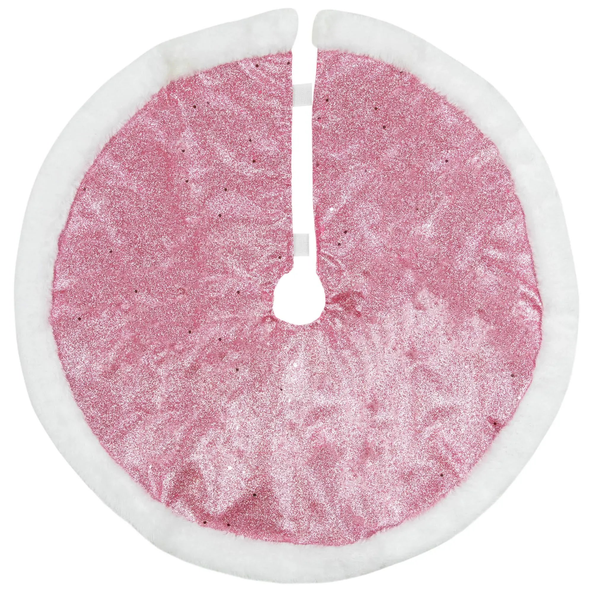 Northlight 20" Pink Glittered Mini Christmas Tree Skirt