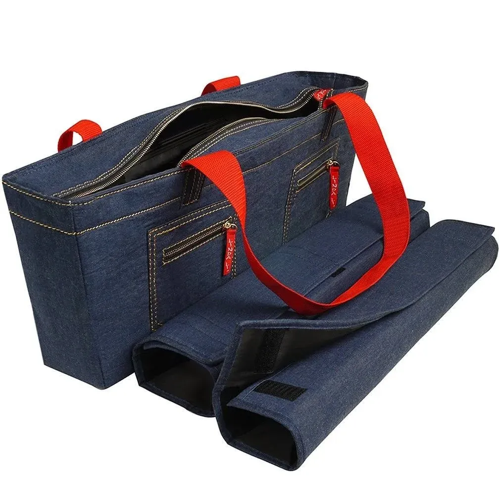 American-Whole<wbr/>saler Inc. NEW! - Empty Mahjong Bag - Denim Soft by Linda... 