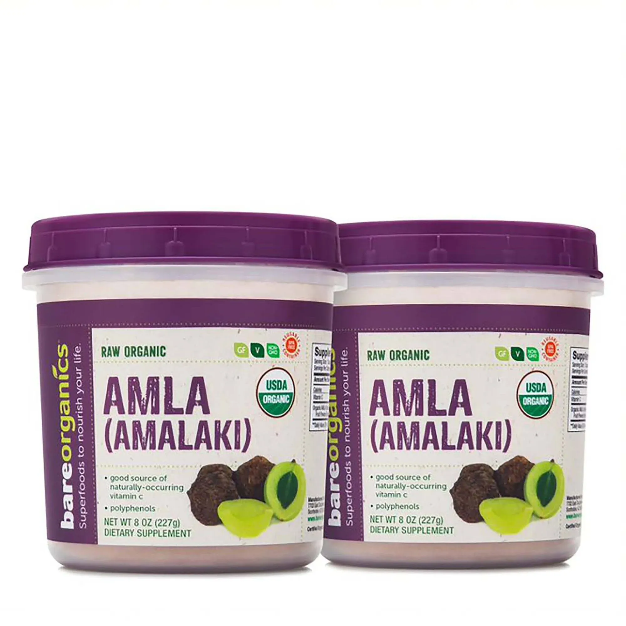 BAREORGANICS Amla Powder, 8 Ounce