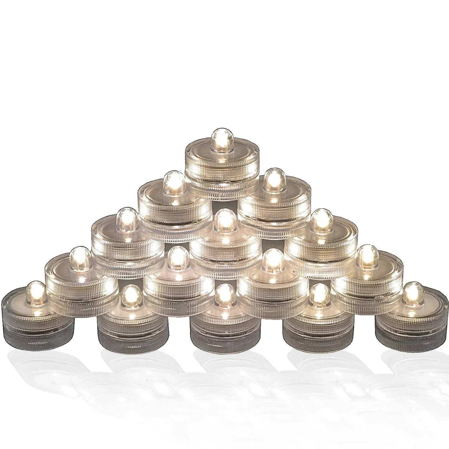 Samyo Set of 36 Waterproof Wedding Submersible Battery LED Tea Lights Underwater ...