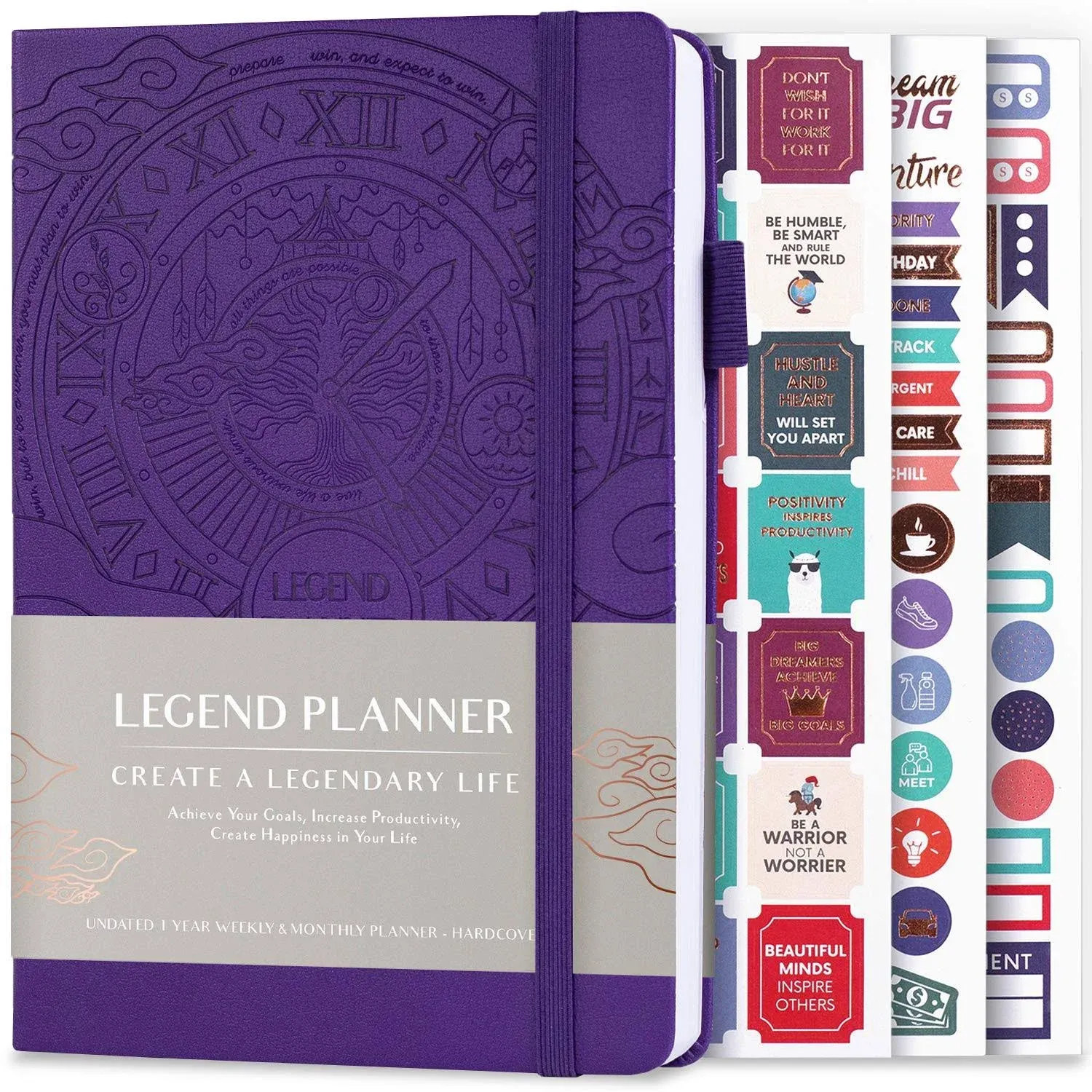 Legend Planner – Weekly & Monthly Life Planner to Hit Your Goals & Live Happier. Organizer Notebook & Productivity Journal. A5 (Mystic Blue)