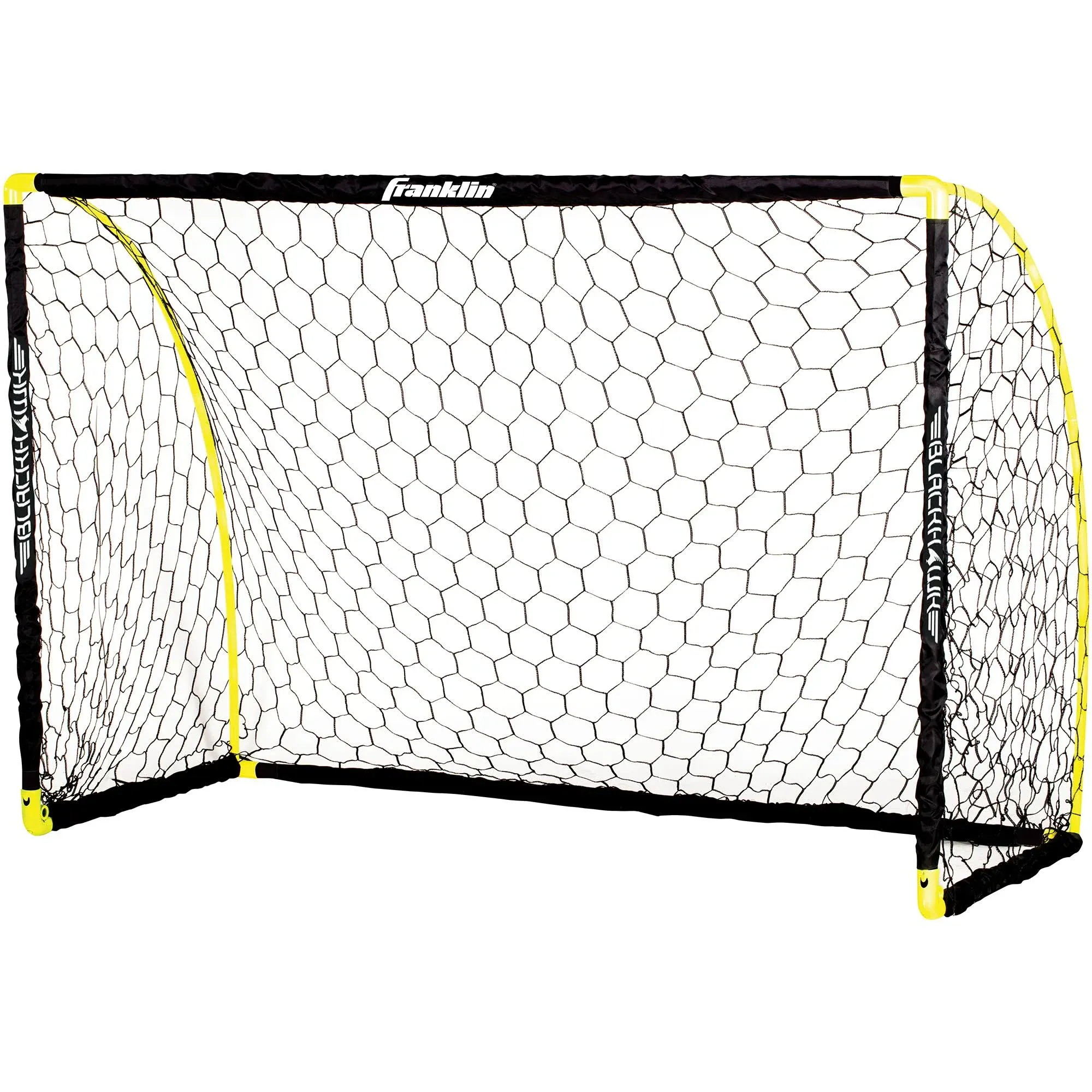 Franklin Sports Blackhawk Insta-Set Soccer Goal - Folding Indoor + Outdoor Goal - 6' x 4' - Yellow