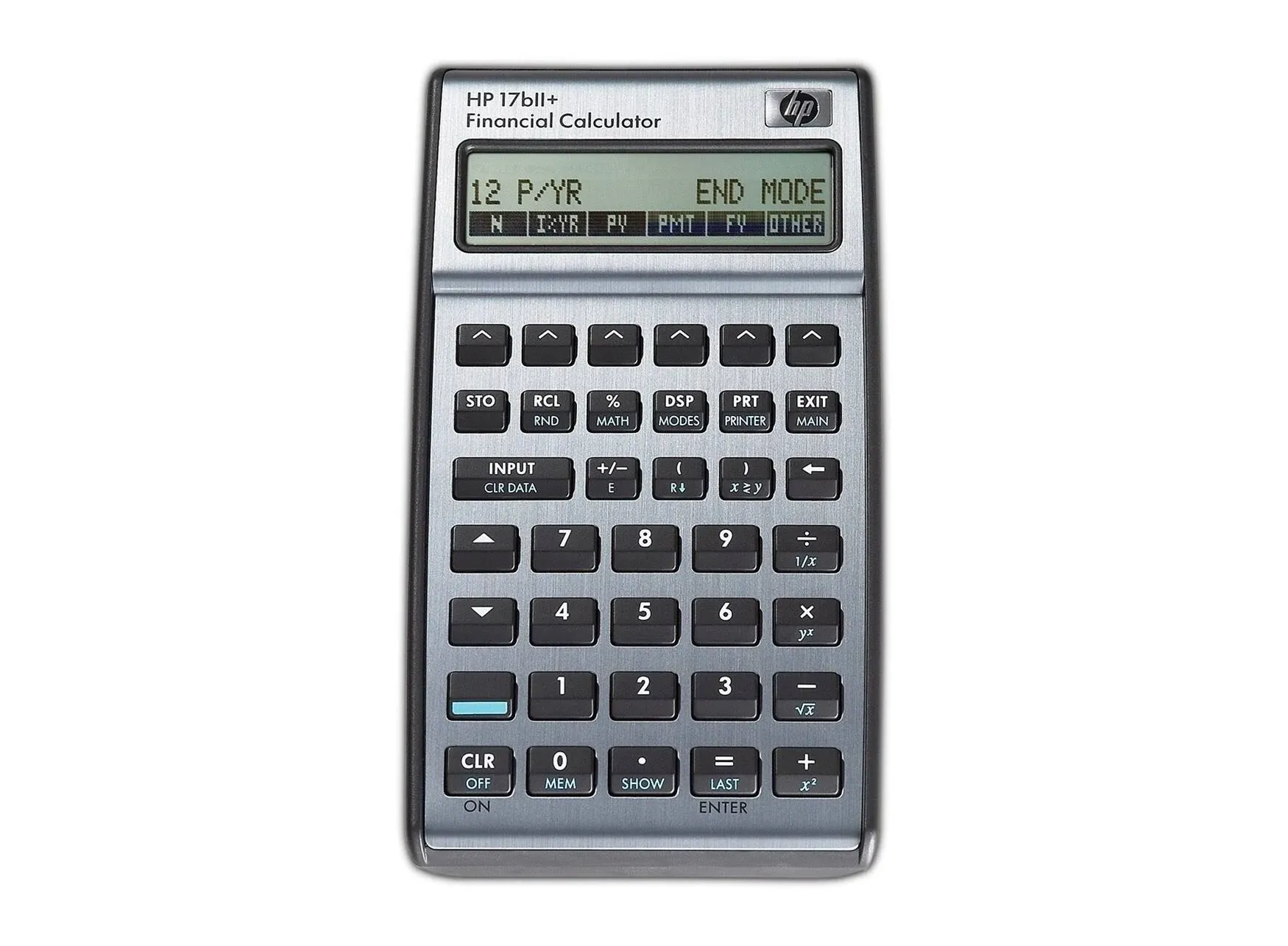 HP 17BII+ Financial Calculator, Silver with Leather Case | HP17BII+