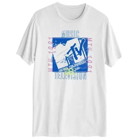 MTV Retro Shape Design Logo Graphic T-Shirt T-Shirt