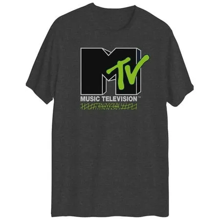 MTV Logo Graphic Men s Short Sleeve Crew Neck Pullover Retro T Shirt