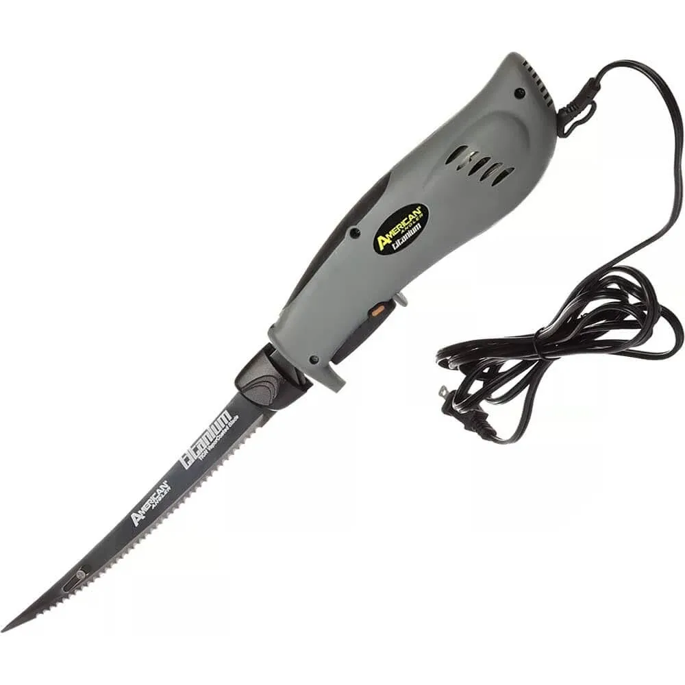 American Angler PRO Electric Fillet Knife, Titanium,Titanium-carbon Grey