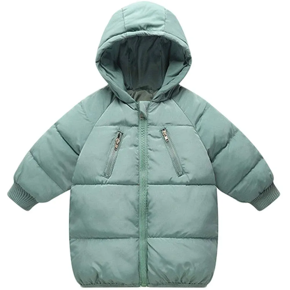 LANBAOSI Kids Winter Coats with Hooded Light Puffer Coat Warm Padded Jacket for Baby Boys Girls Toddler