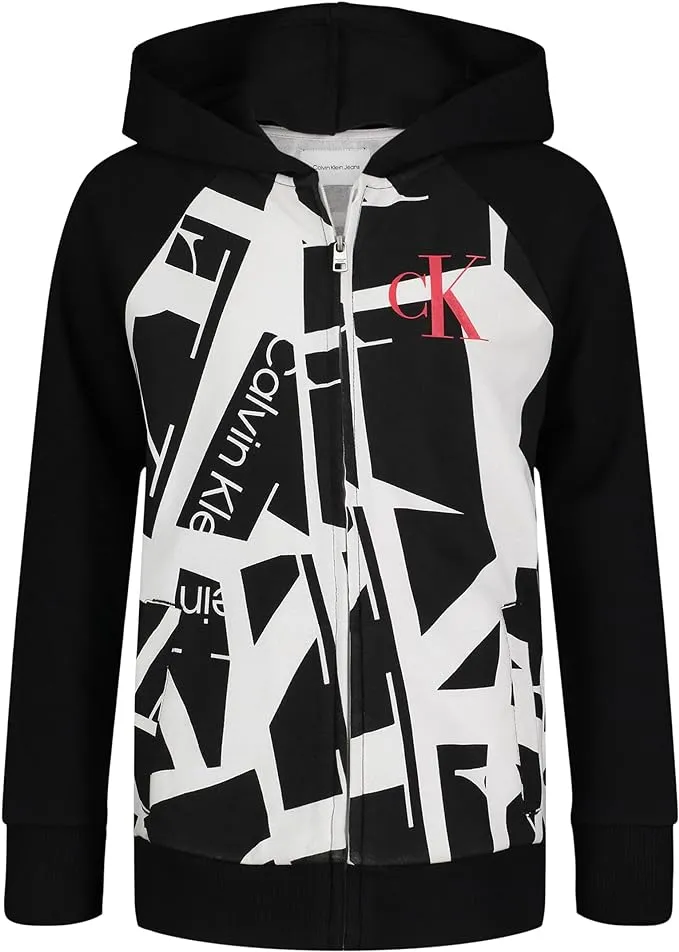 Big Boys Shatter Zip Front Hoodie