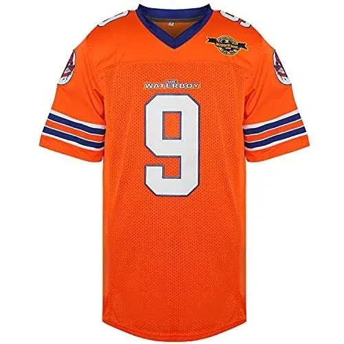 Phoneutrix Bobby Boucher #9 The Waterboy Adam Sandler Movie Mud Dogs Bourbon Bowl Football Jersey