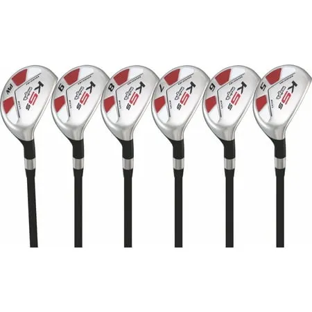 Majek Womens Hybrid Golf Clubs Set Black &amp; Red