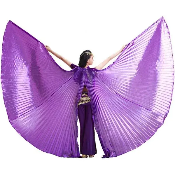 Wuchieal Women's Egyptian Egypt Belly Dance Costume Bifurcate Isis Wings