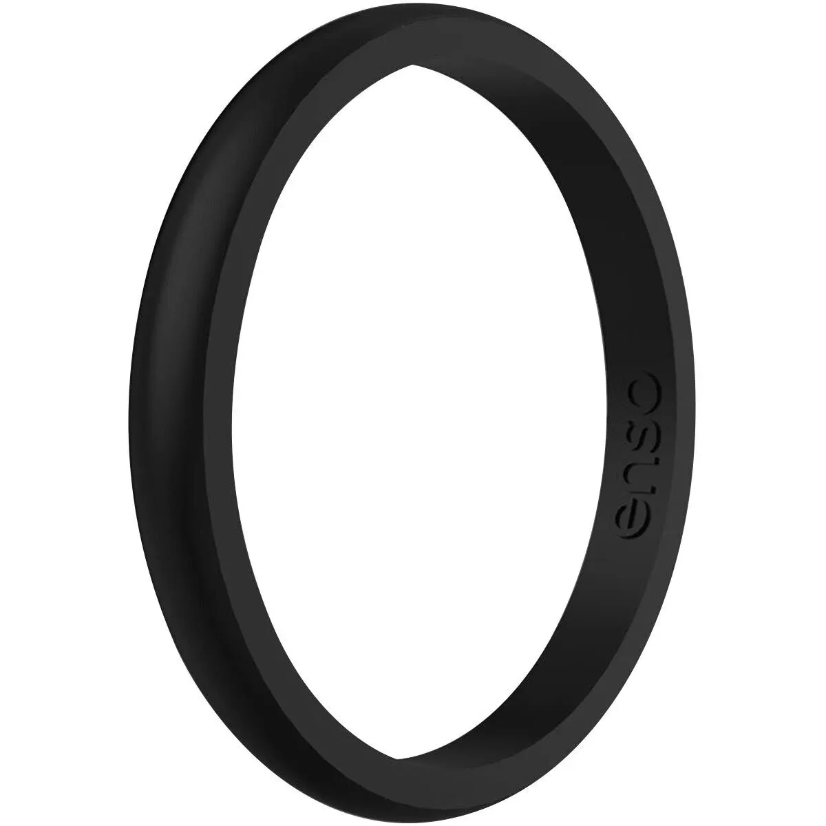 Enso Rings Elements Classic Halo Silicone Ring | Black Pearl | Size 11